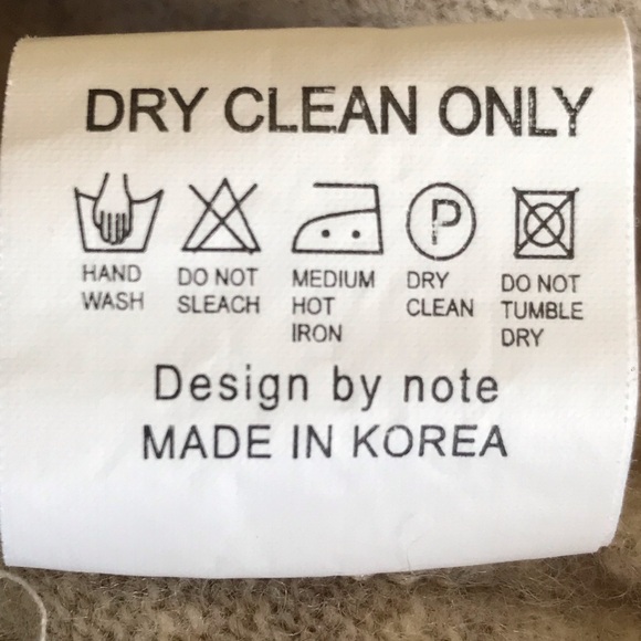 Knit by Note Chic Korean Asymmetrical Long Sleeve Sweater Wool Blend Beige Gray - Picture 14 of 16